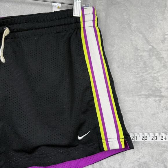 Nike Athletic Dept Reversible Mesh Shorts Purple Black Size M VTG Wmns Inseam 3” - Picture 8 of 9